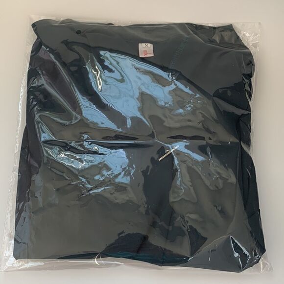 💚New Dark Green V-neck Plain Women Blouse Shirt - Picture 6 of 7